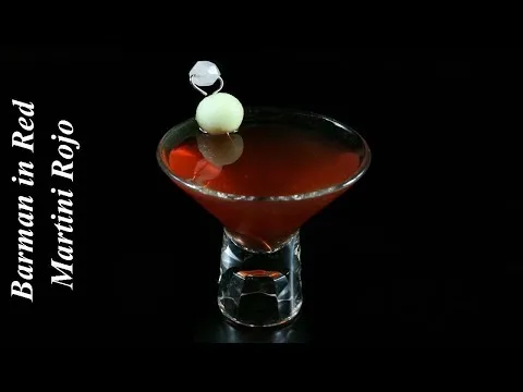 Martini rojo como se sirve